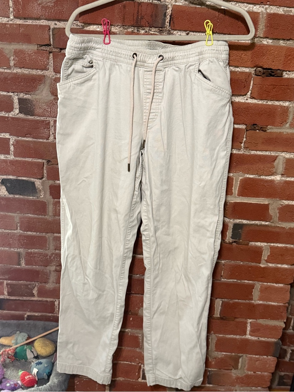 Women’s Casual Drawstring Chino Pants - Light Beige